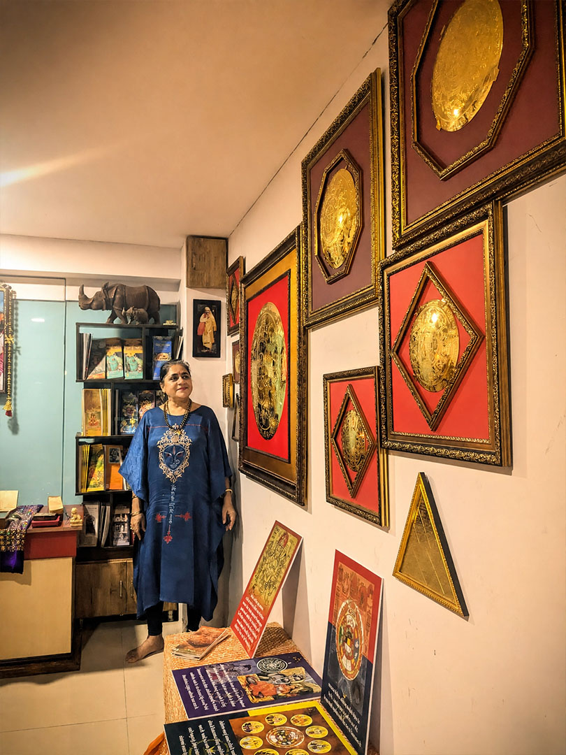 The yantra gallery - sacred geometries in gilded frames